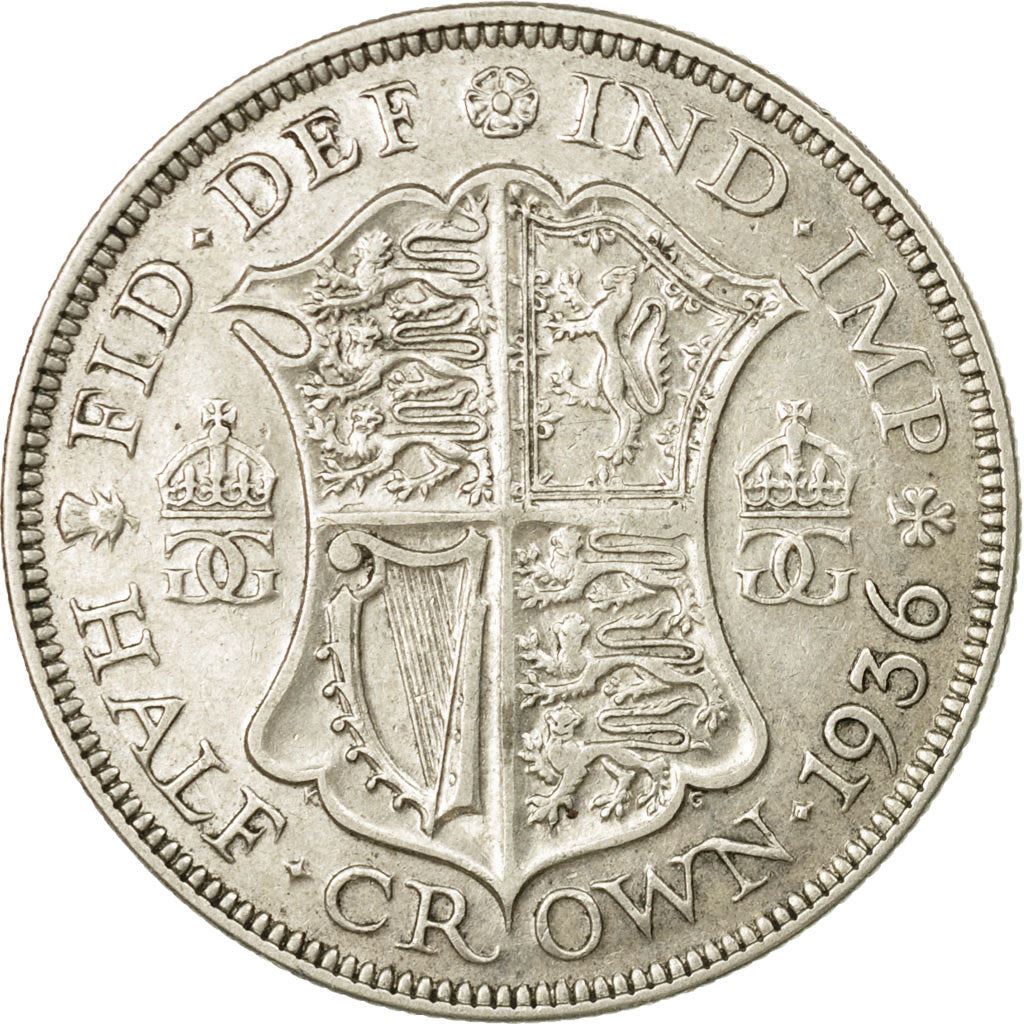 United Kingdom | 1/2 Crown Coin | George V | KM:835 | 1927 - 1936