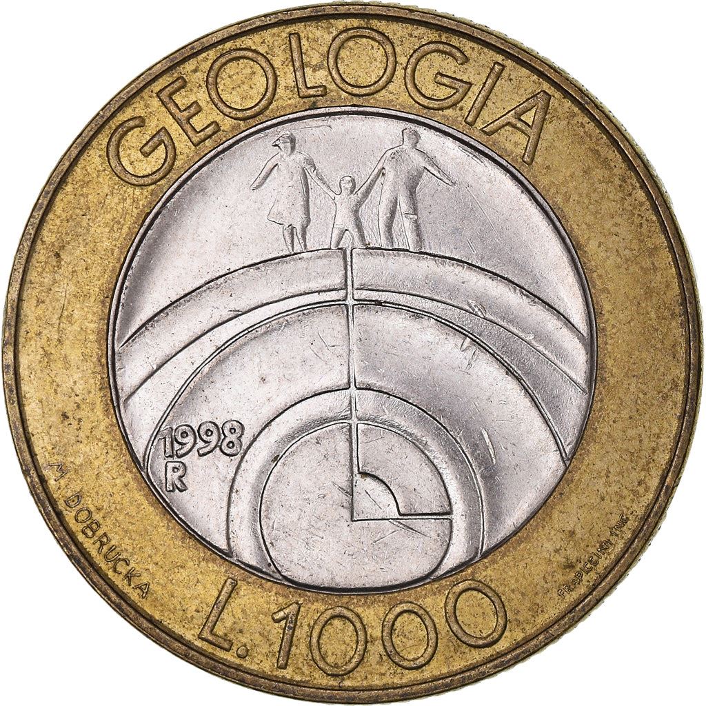 San Marino | 1000 Lire Coin | Geology | Km:384 | 1998