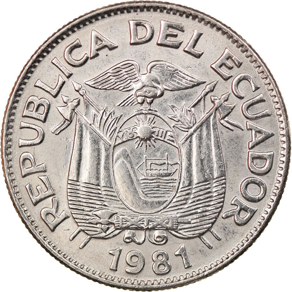 Ecuador | 1 Sucre | Antonio José de Sucre | Nickel clad steel | KM:78b | 1964-1981