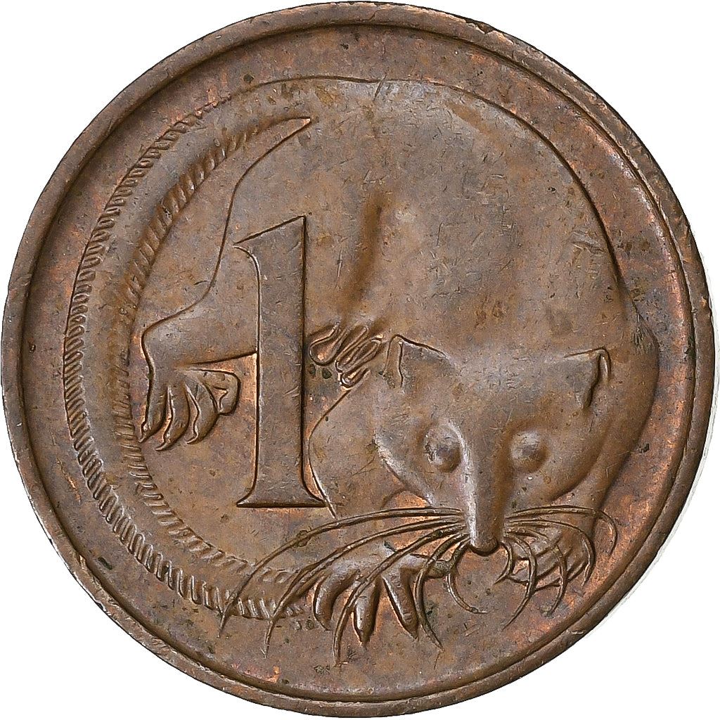 Australia | 1 Cent Coin | Feather-tailed Glider | Km:62 | 1966 - 1984