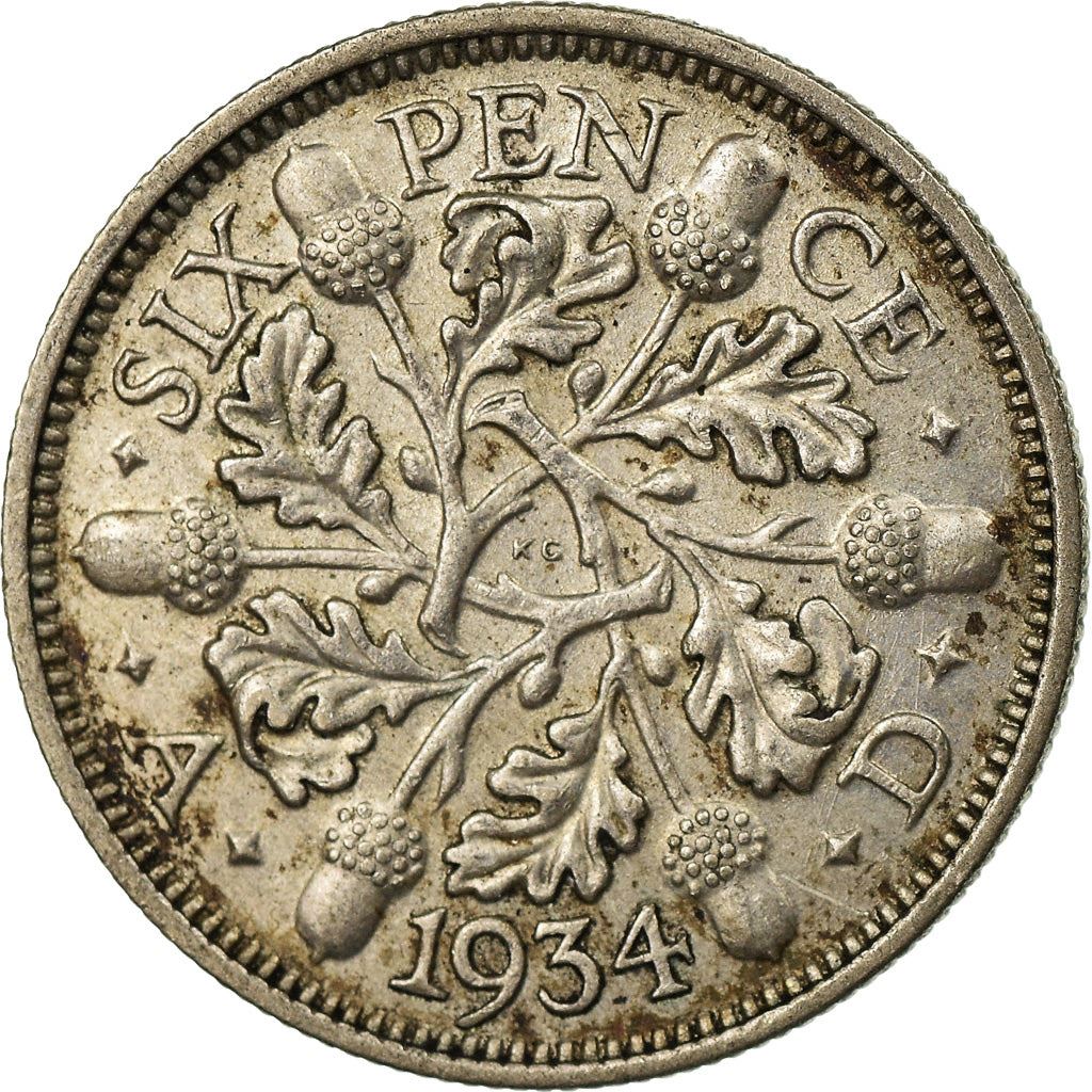 United Kingdom | 6 Pence Coin | George V | KM:832 | 1927 - 1936