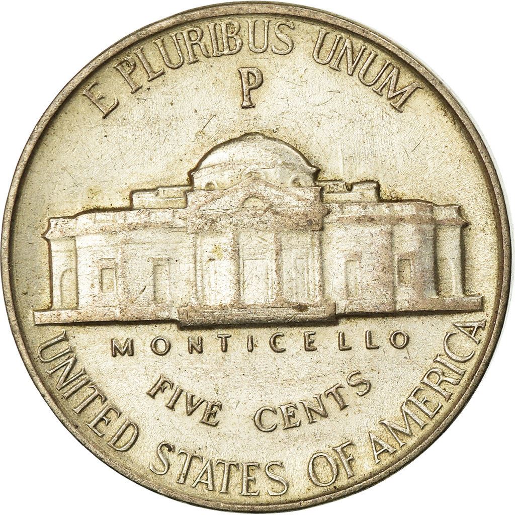 USA | 5 cent mynt | Thomas Jefferson | Monticello | KM192a | 1942 - 1945