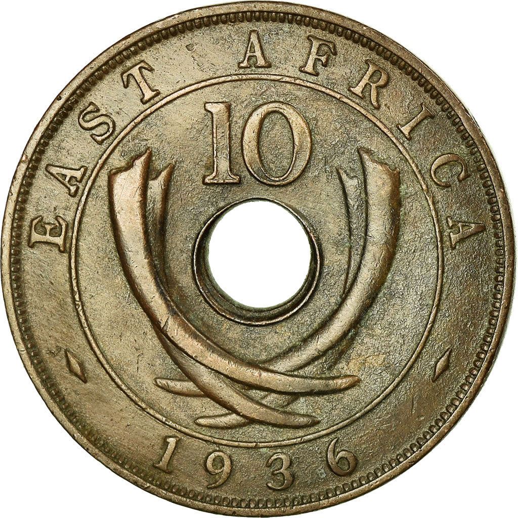 Afrique de l'Est | Pièce de 10 Cents | Couronne | Défenses | Édouard VIII | Km:24 | 1936
