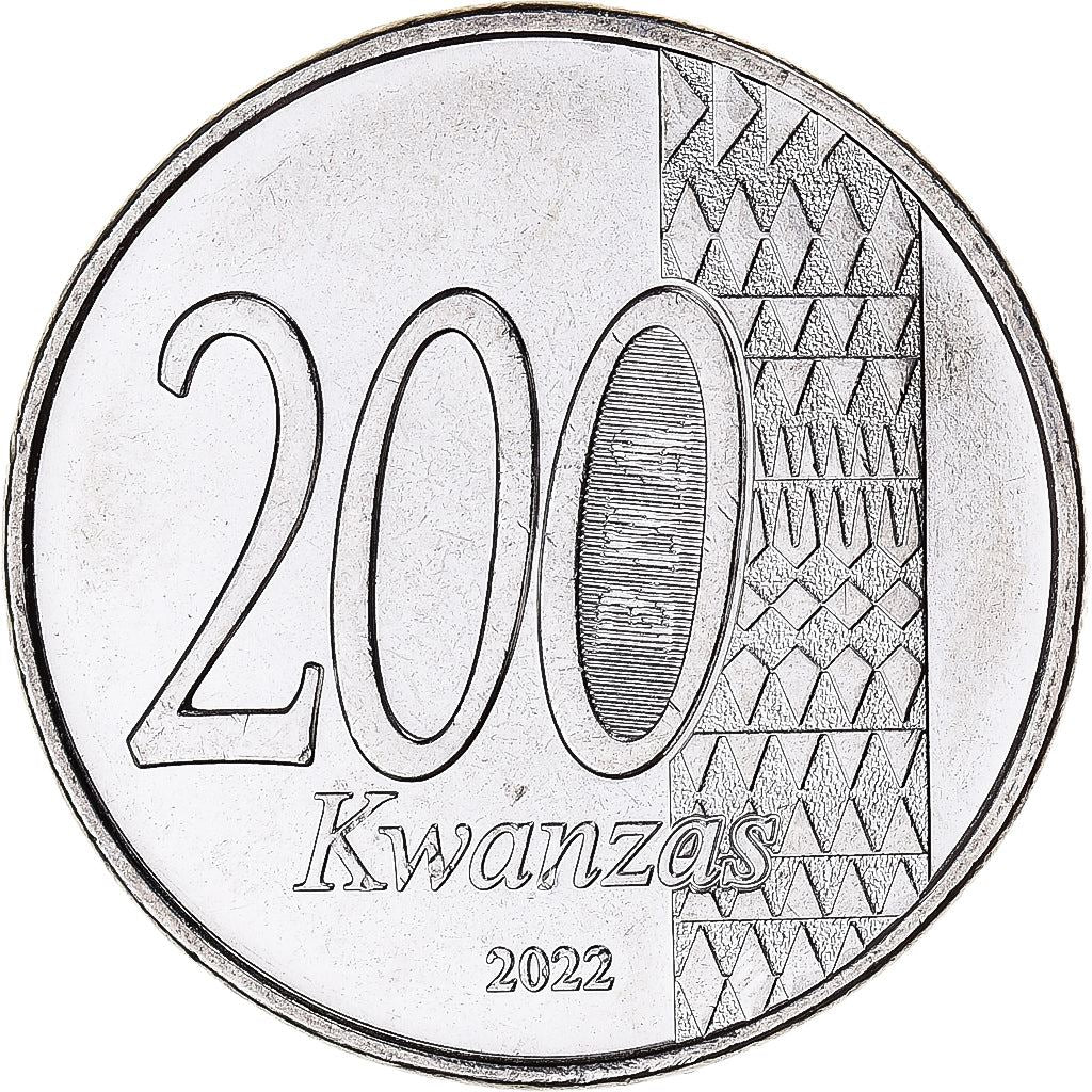 Angola | 200 Kwanzas Coin | People | Hug | Km:114 | 2022