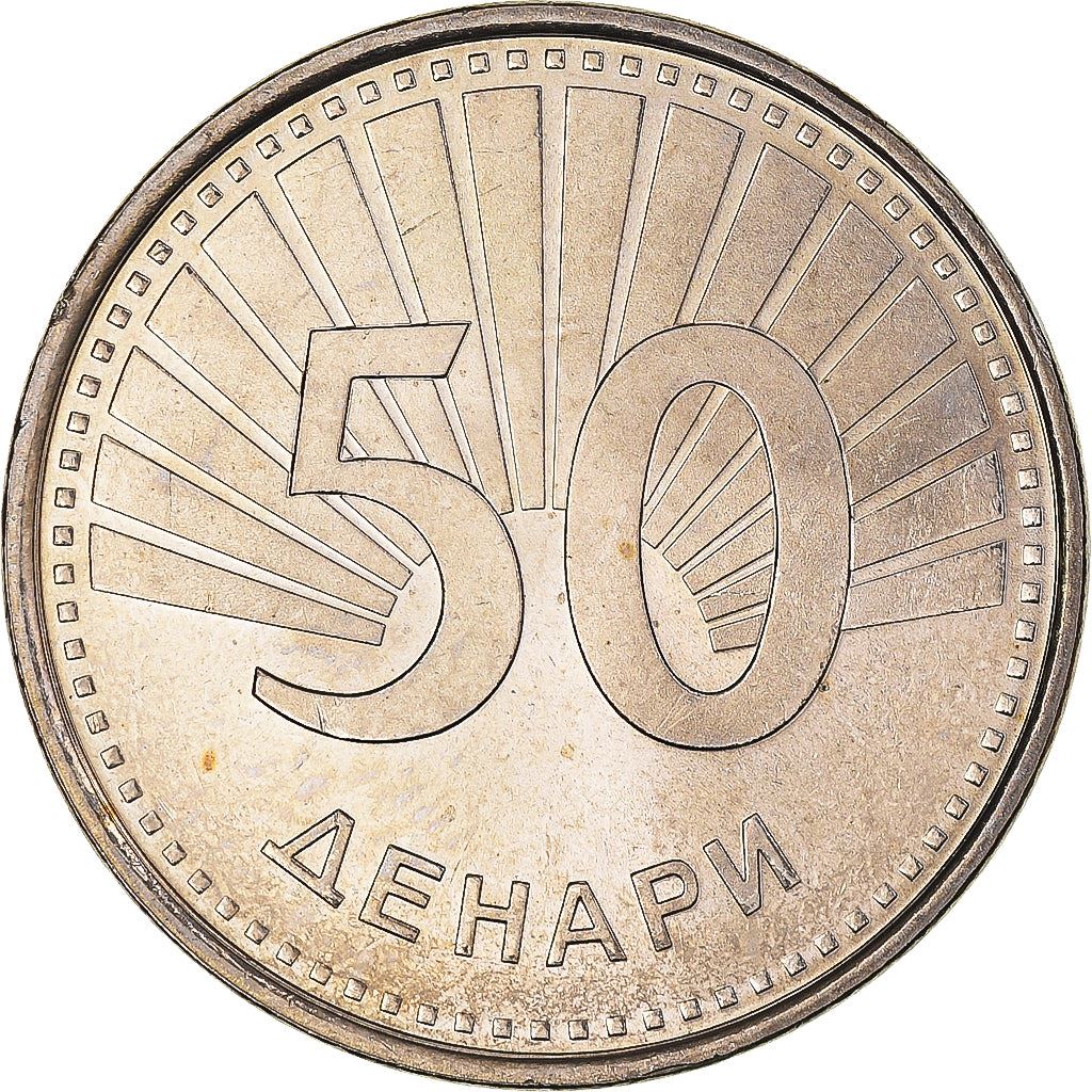 North Macedonia 50 Denari Coin | Archangel Gabriel | KM32 | 2008