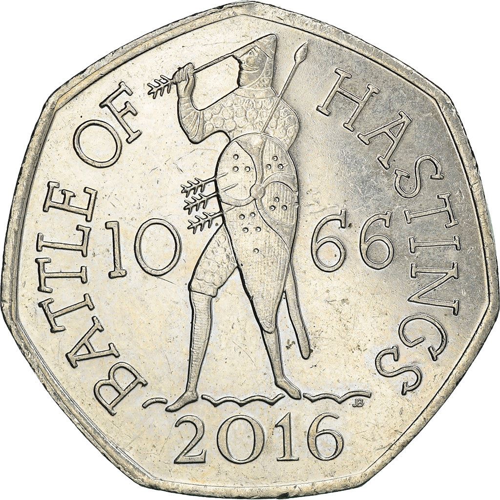 United Kingdom | 50 Pence Coin | Battle of Hastings | KM:1376 | 2016