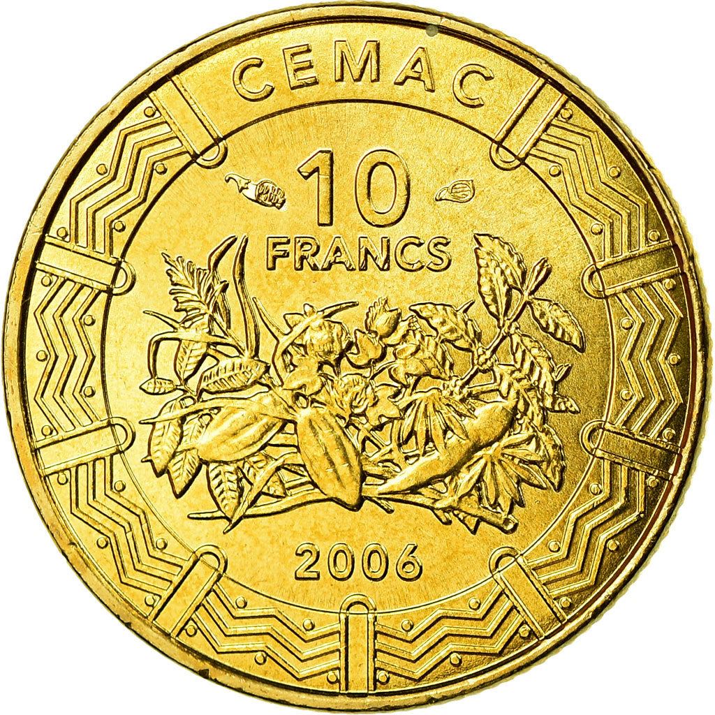 Central African States | 10 Francs Cfa Coin | Plants | Km:19 | 2006
