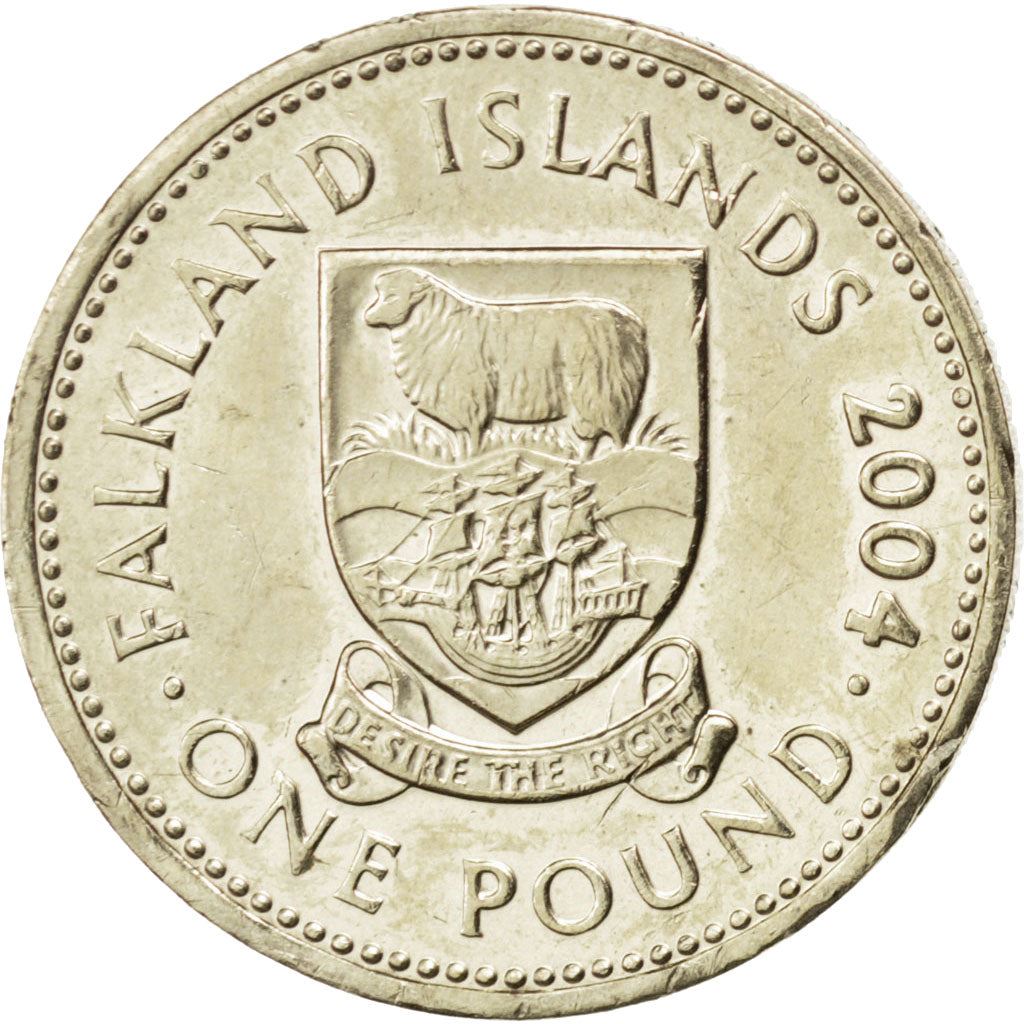 Falkland Islands | 1 Pound Coin | Queen Elizabeth II | Km:136 | 2004