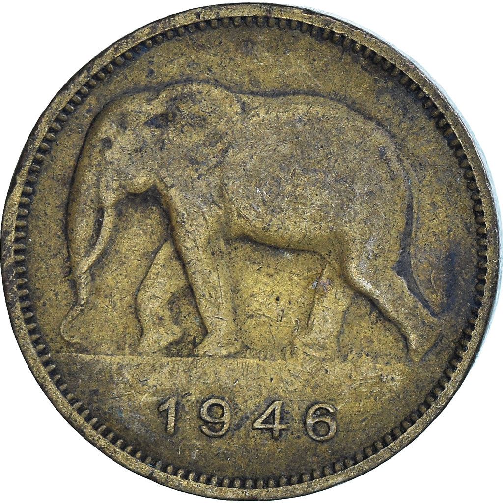 Belgian Congo | 2 Francs Coin | Elephant | Km:28 | 1946 - 1947