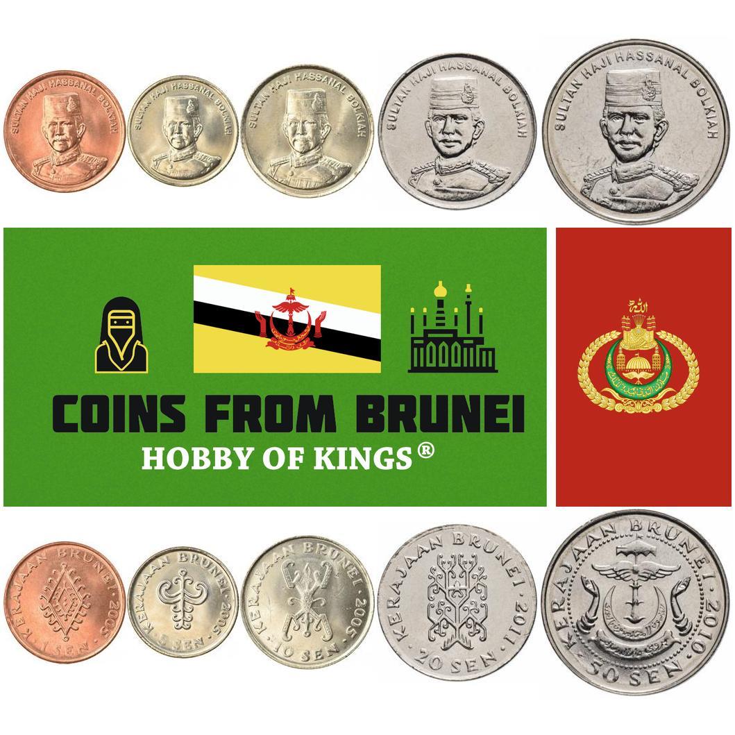 Brunei | 5 Myntsett | 1 5 10 20 50 Sen | 1993 - 2016