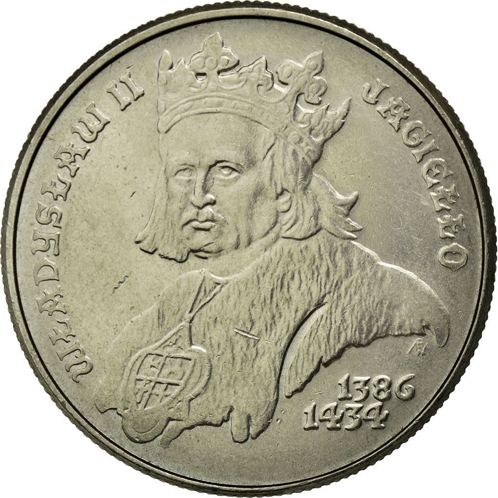 Poland | 500 Zlotys Coin | Ladislaus II Jagiellon | Y:194, Parm:336, Fischer Po:Ob107 | 1989