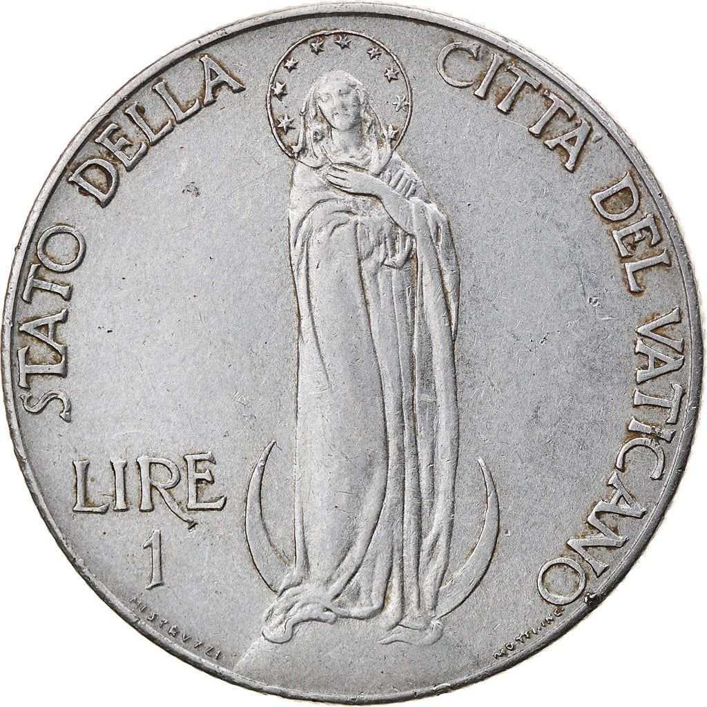 Vatican City | 1 Lira Coin | Virgin Mary | Km:26A | 1940 - 1941