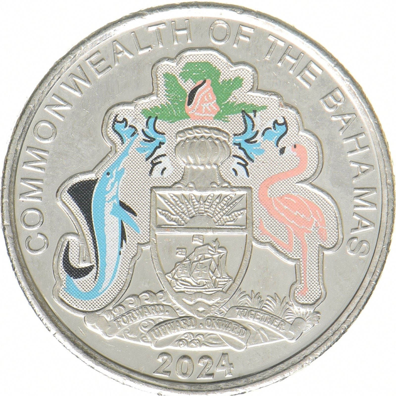 Bahamas | Moneta da 25 centesimi | Banca centrale | Acciaio nichelato | KM:251 | 2024