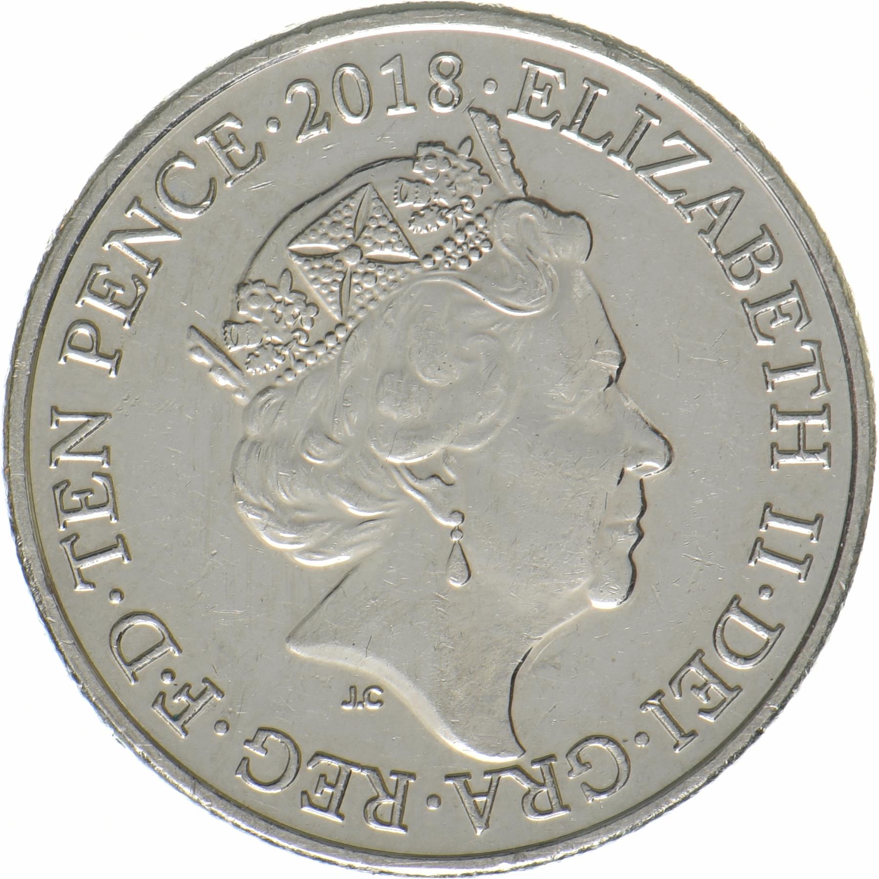 United Kingdom | 10 Pence Coin | Houses of Parliament | KM:1533 | 2018 - 2019