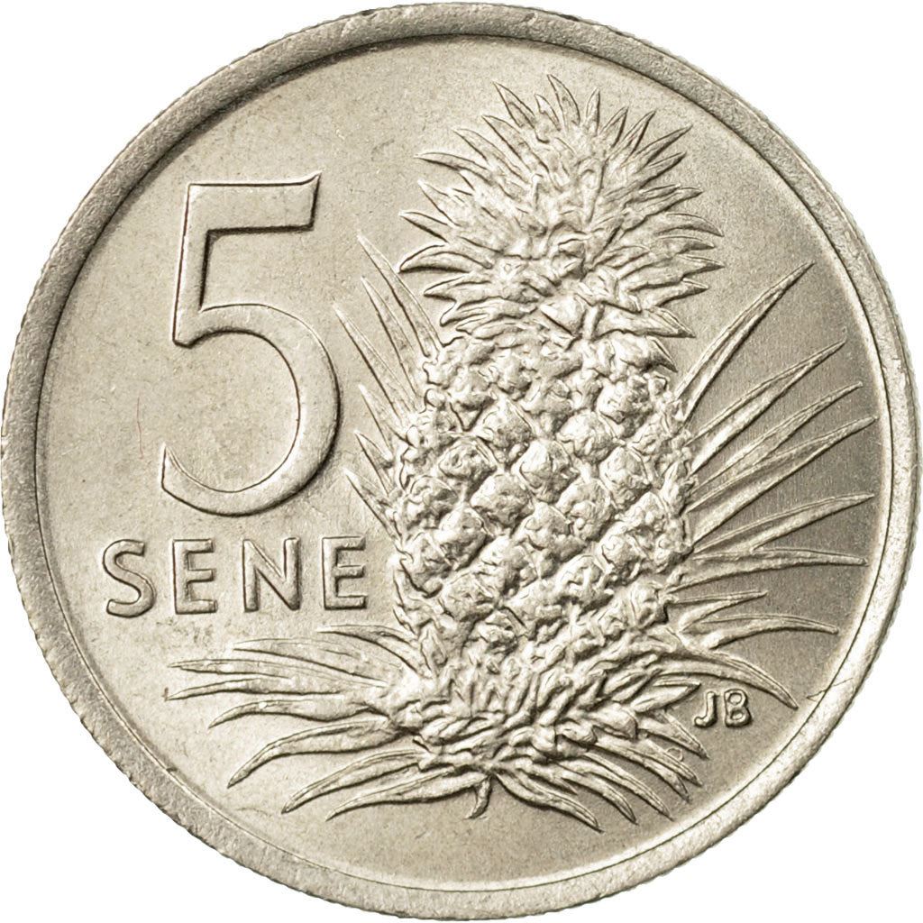 Samoa | 5 Sene Coin | Malietoa Tanumafili II | Pineapple | Km:14 | 1974 - 2000