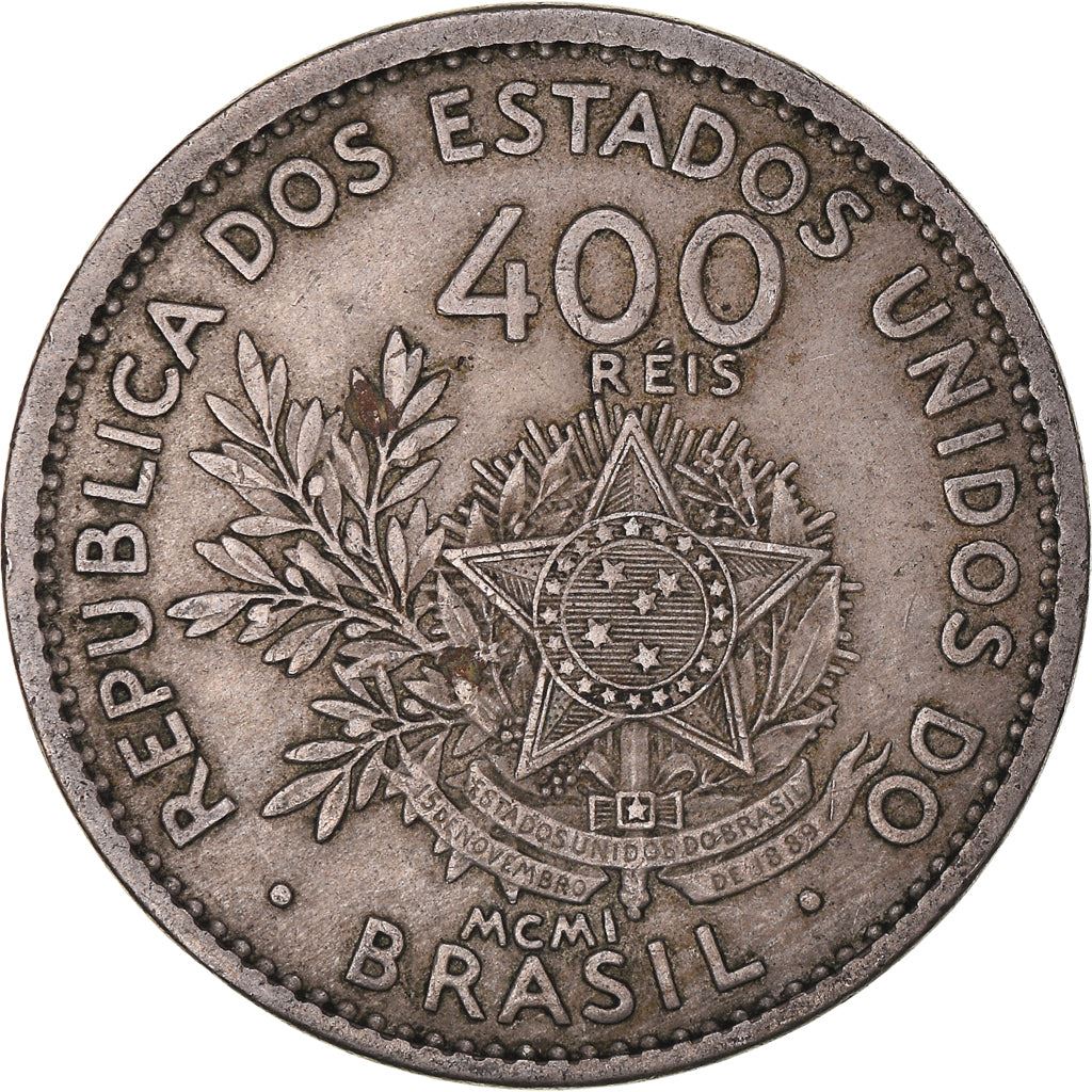 Brazil | 400 Reis Coin | Liberty | Km:505 | 1901