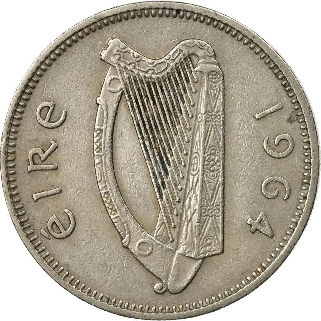 Ireland Coin Irish 1 Scilling | Celtic Harp | Bull | KM14a | 1951 - 1968