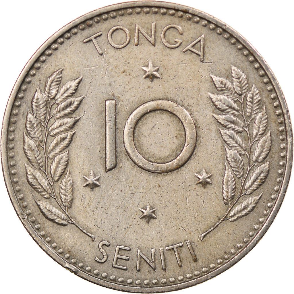 Tonga | 10 Seniti Münze | Königin Tupou III | Zweig | Km:7 | 1967