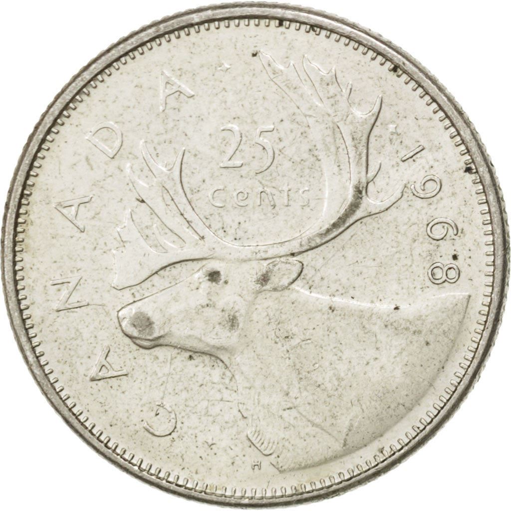 Canada | 25 cent munt | Zilver | 2e portret | KM:62a | 1968