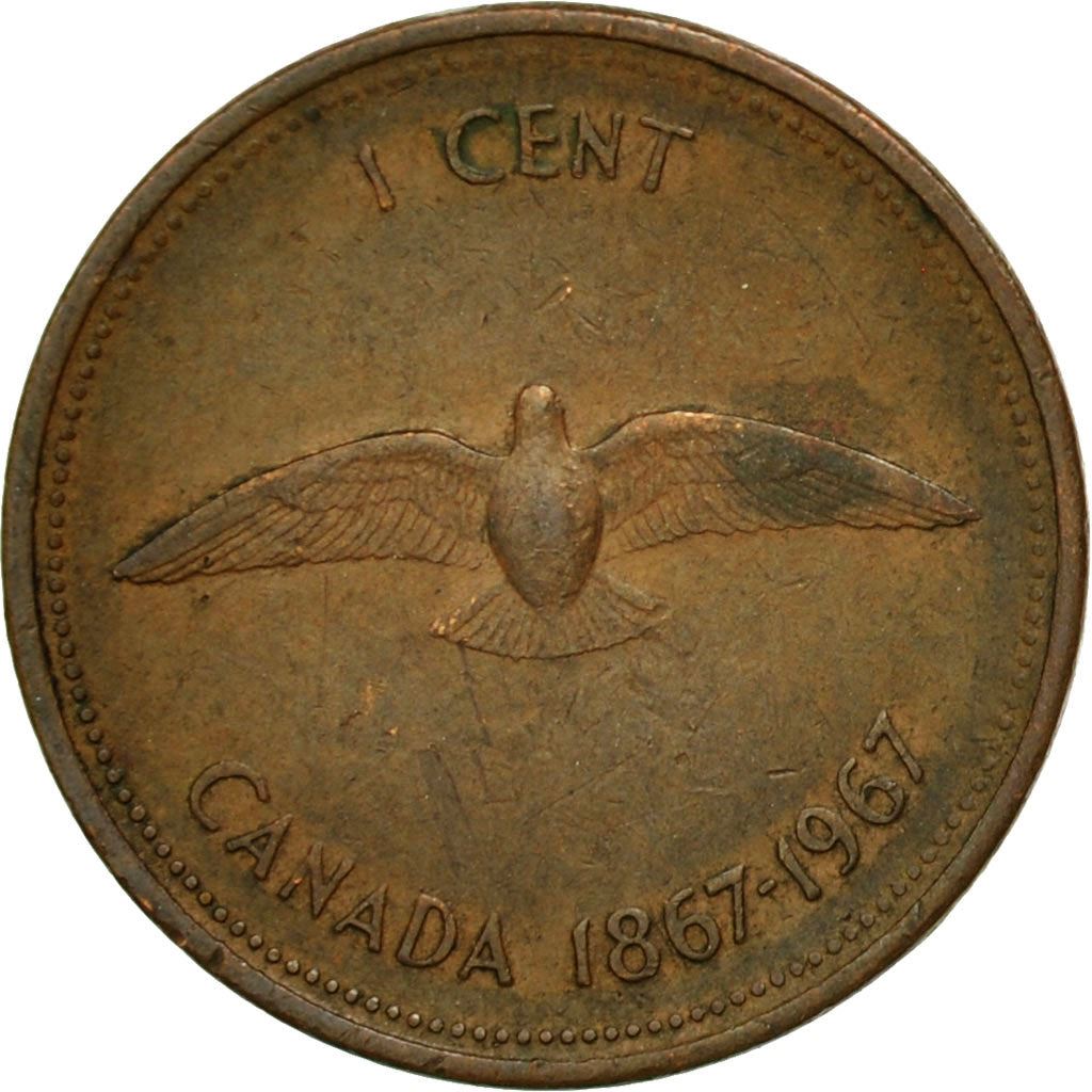 Canada | 1 Cent Coin | Bronze | Rock Dove | KM:65 | 1967