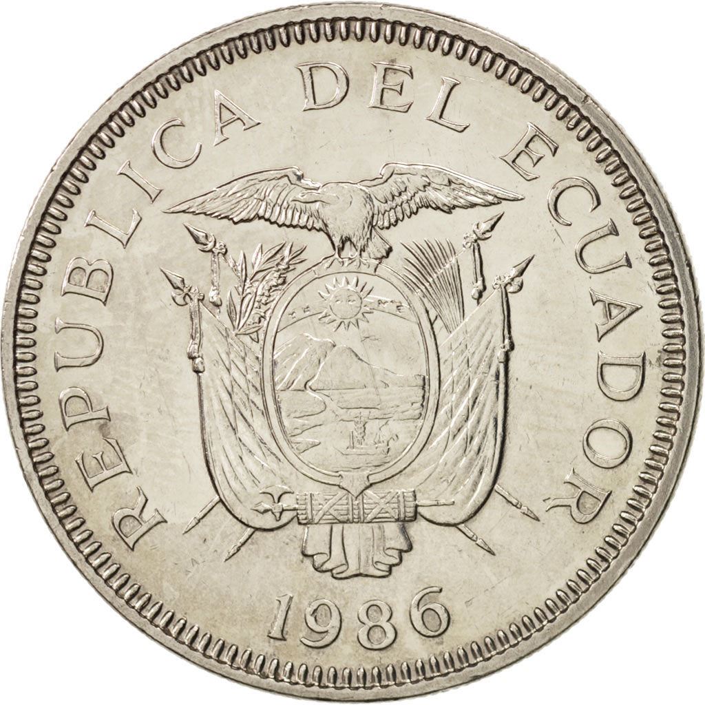 Ecuador | 1 Sucre Coin | Antonio José de Sucre | Nickel clad steel | KM:85.1 | 1985-1986