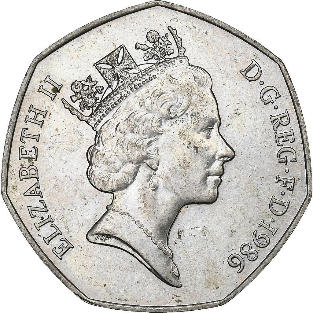 United Kingdom | 50 Pence Coin | Elizabeth II | Km:940.1 | 1985 - 1997