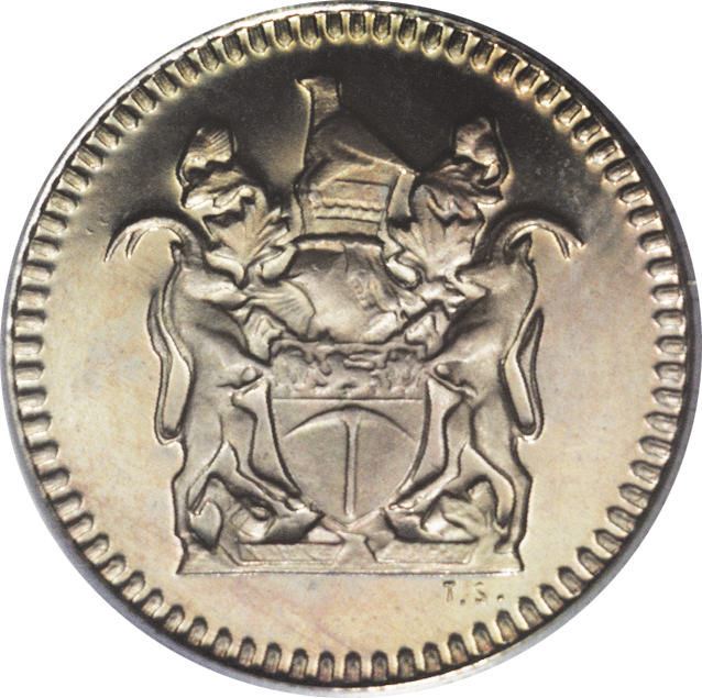 Rhodesia 5 Cents Coin | Lilly | KM12 | 1973