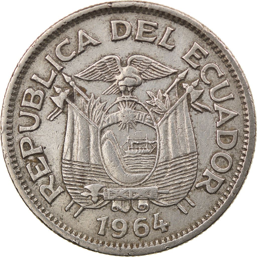 Ecuador | 1 Sucre | Antonio José de Sucre | Nickel clad steel | KM:78b | 1964-1981