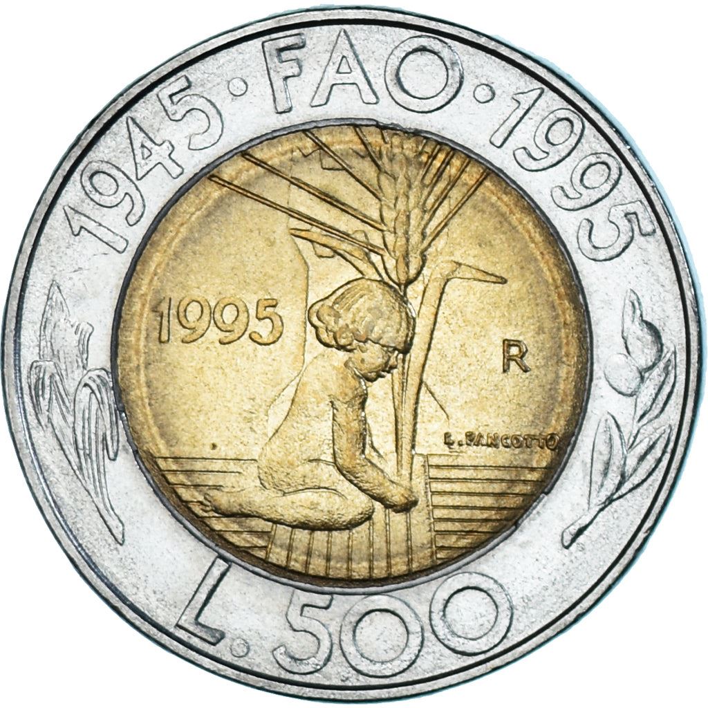 San Marino | 500 Lire Coin | FAO | Km:330 | 1995