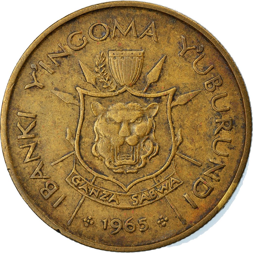 Burundi | 1 Franc Coin | Coat of arms | Km:6 | 1965