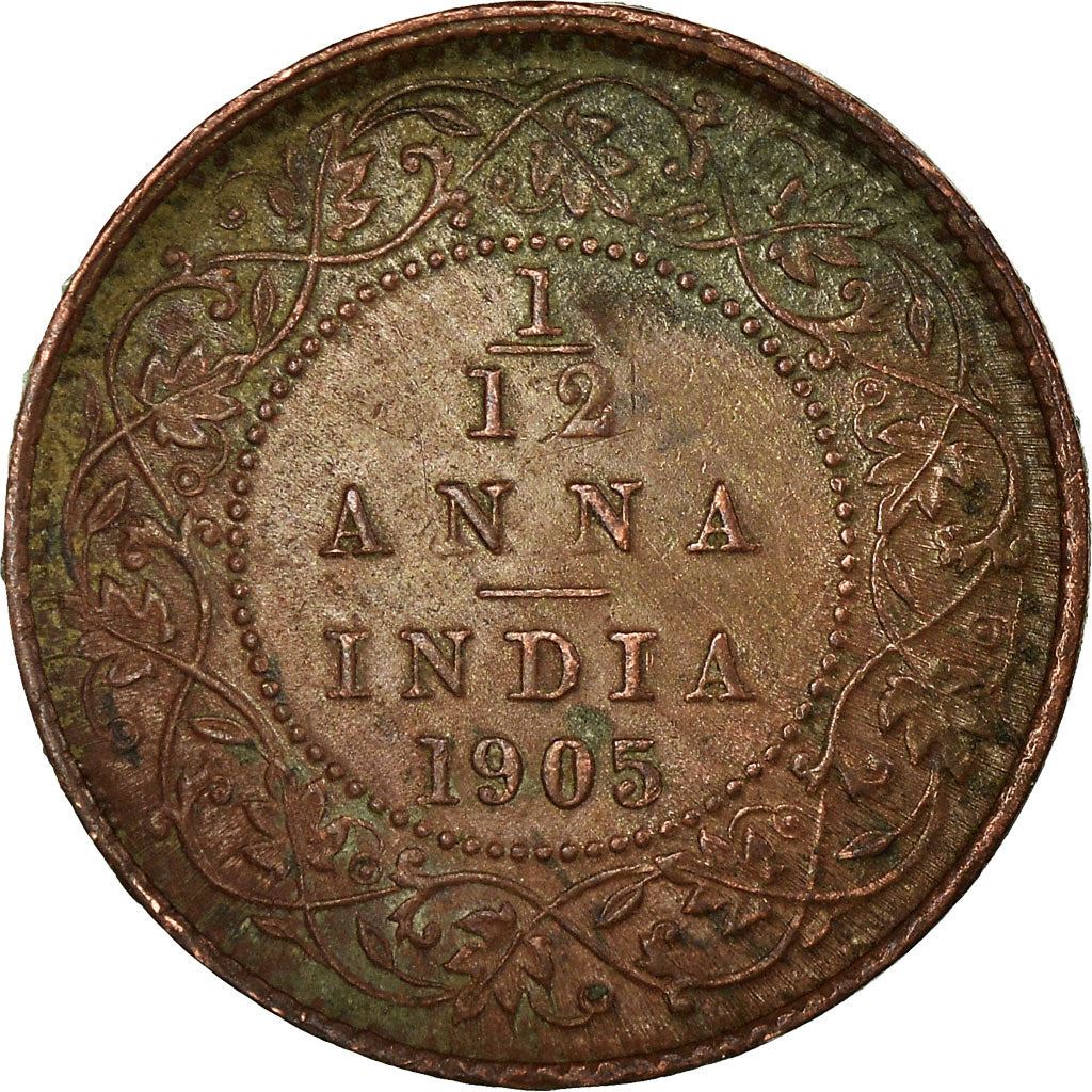 India - British | 1/12 Anna Coin | King Edward VII | Km:497 | 1903 - 1906