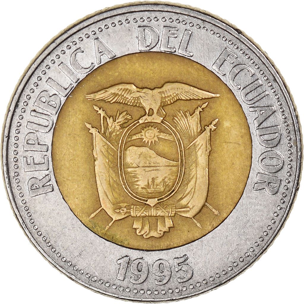 Ecuador | 500 Sucres Coin | State Reform | Isidro Ayora | Bimetallic | KM:97 | 1995