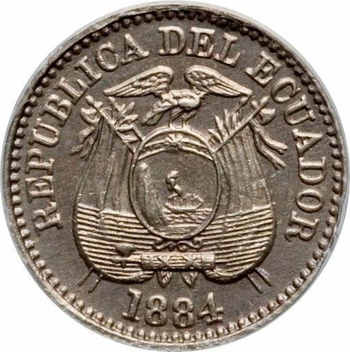 Ecuador 1/2 Centavo Coin | KM47 | 1884