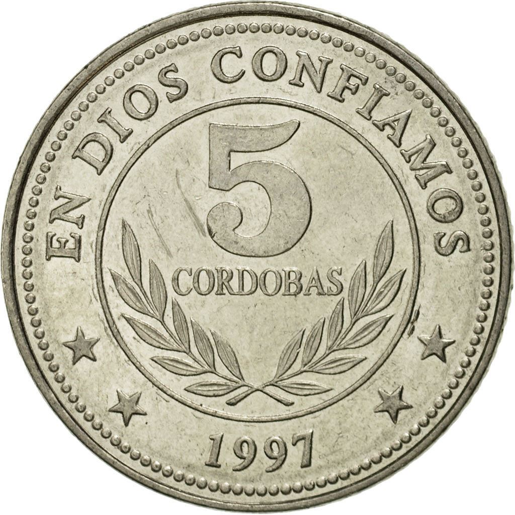Nicaragua 5 Cordobas Coin | KM90 | 1997 - 2000