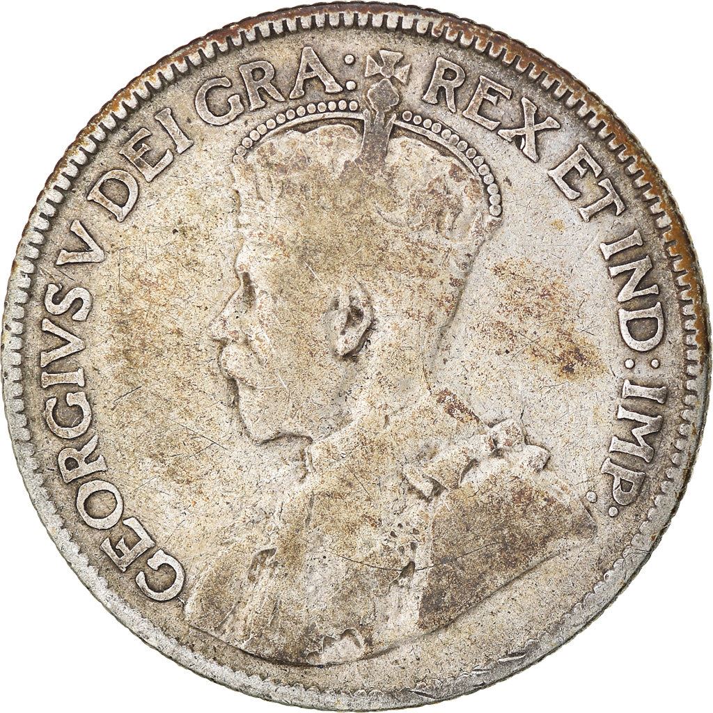 Canada | 25 Cents Coin | Silver | Crown | Wreath | KM:24a | 1920-1936