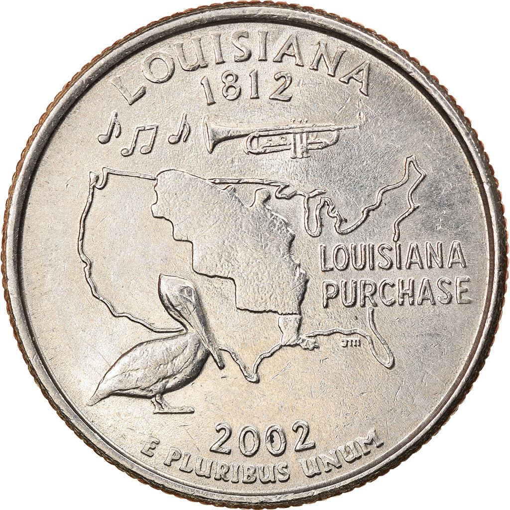 United States | 1/4 Dollar Coin | Louisiana | Km:333 | 2002