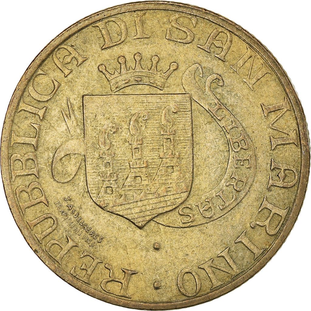 San Marino | 200 Lire Coin | the three hills | Km:238 | 1989