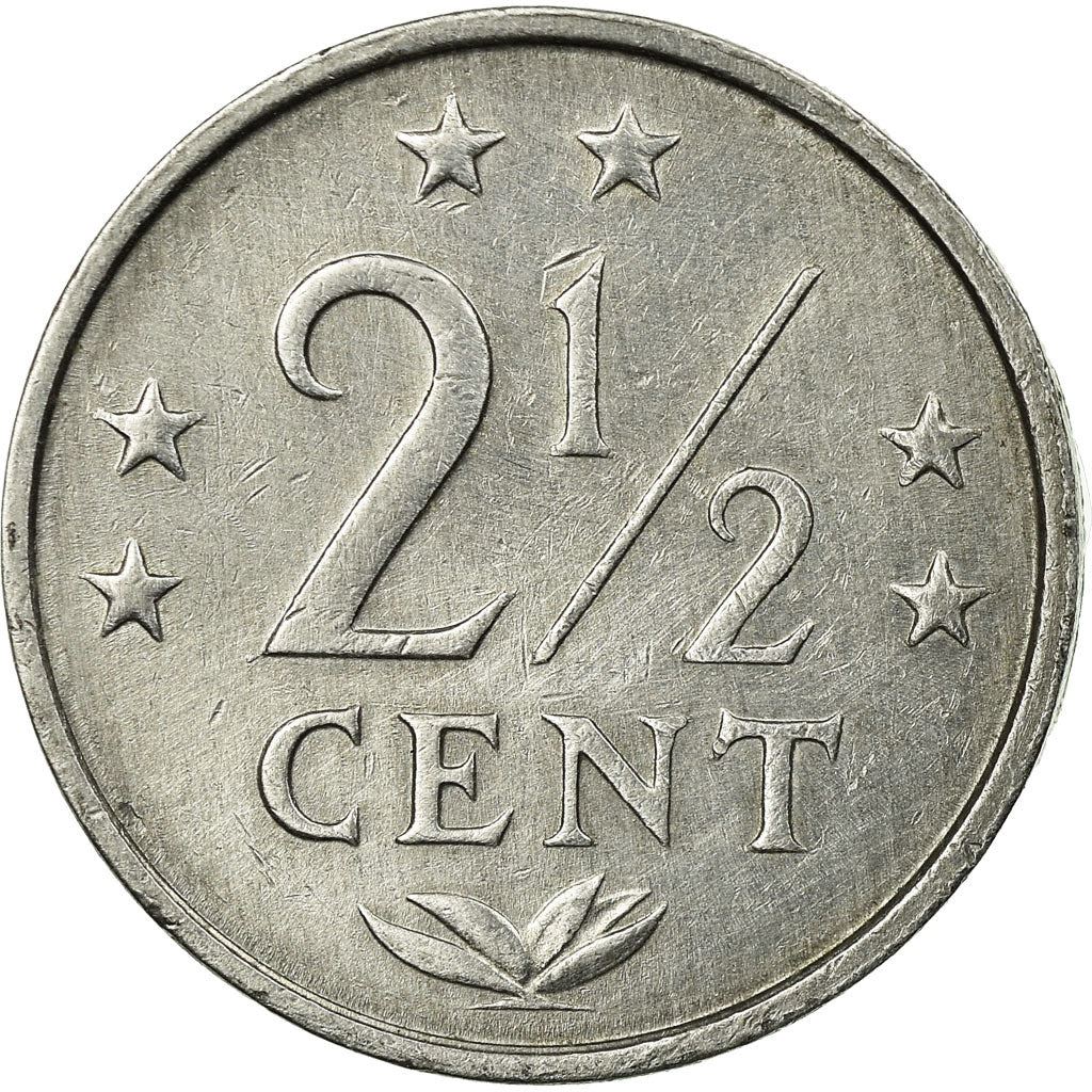 Antille Olandesi | Moneta da 2,5 Centesimi | Alluminio | Corona | Stemma | Km:9A | 1979 - 1985