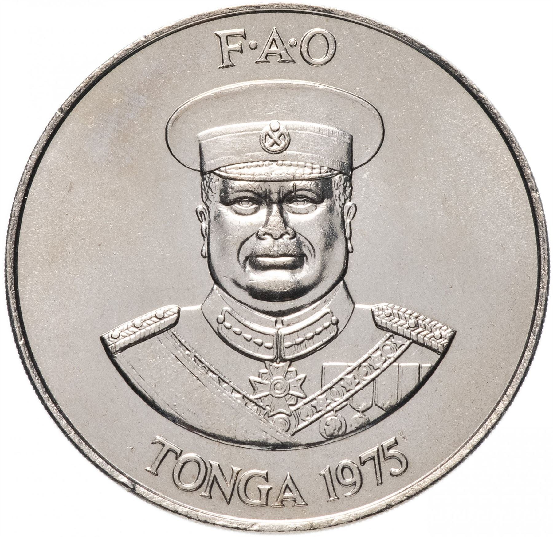 Tonga | 1 Pa'Anga Coin | King Tupou IV | 100 Palm Trees | FAO | Km:48 | 1975