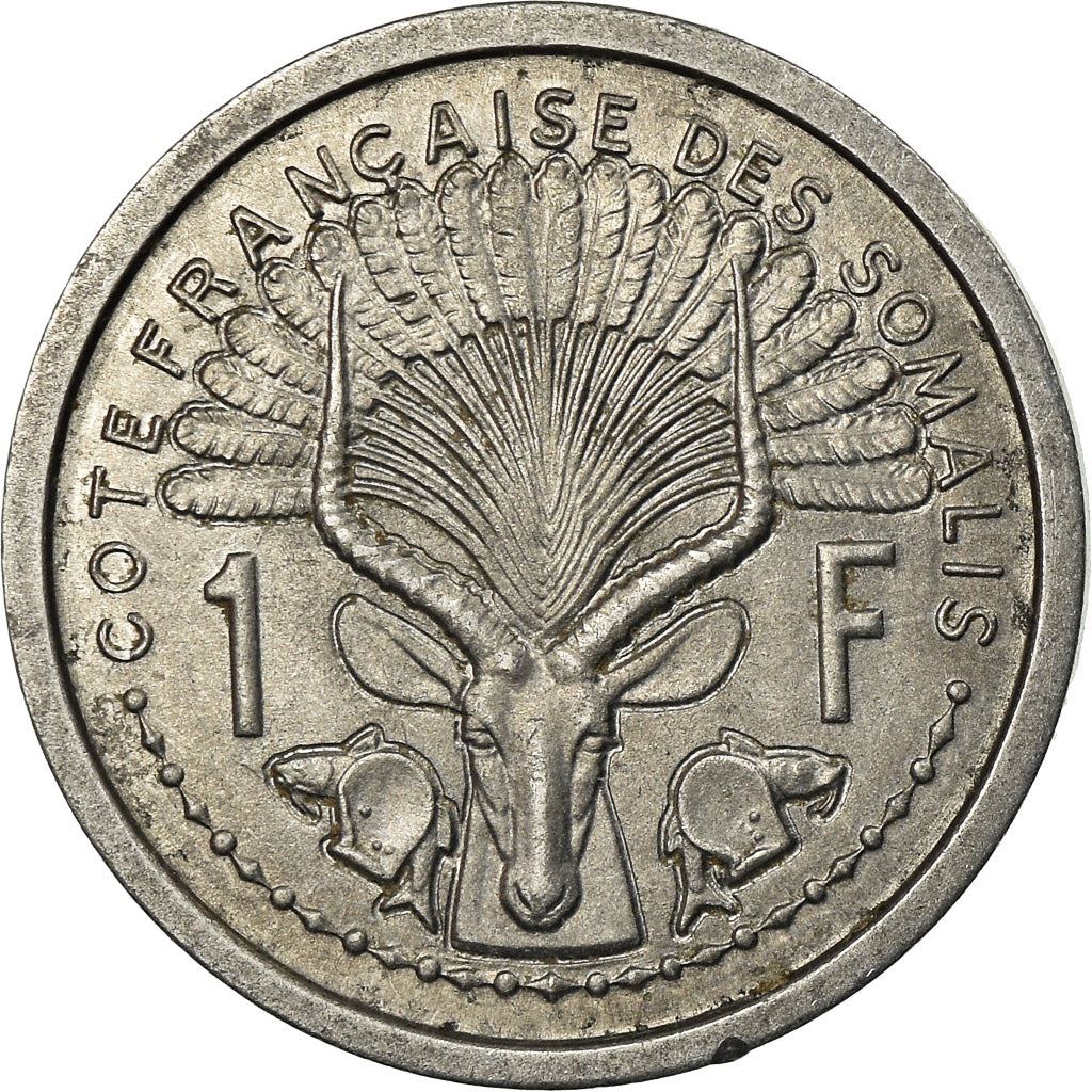 French Somaliland | 1 Franc Coin | Marianne | Waterbuck | Km:8 | 1959 - 1965