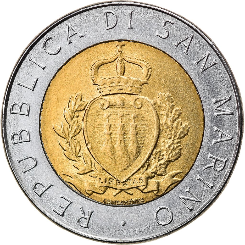San Marino | 500 Lire Coin | Castle of San Marino | Km:209 | 1987