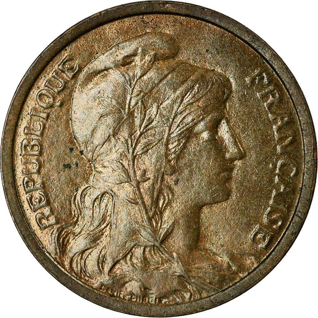 French 1 Centime Coin | Third Republic | KM840 | France | 1898 - 1920