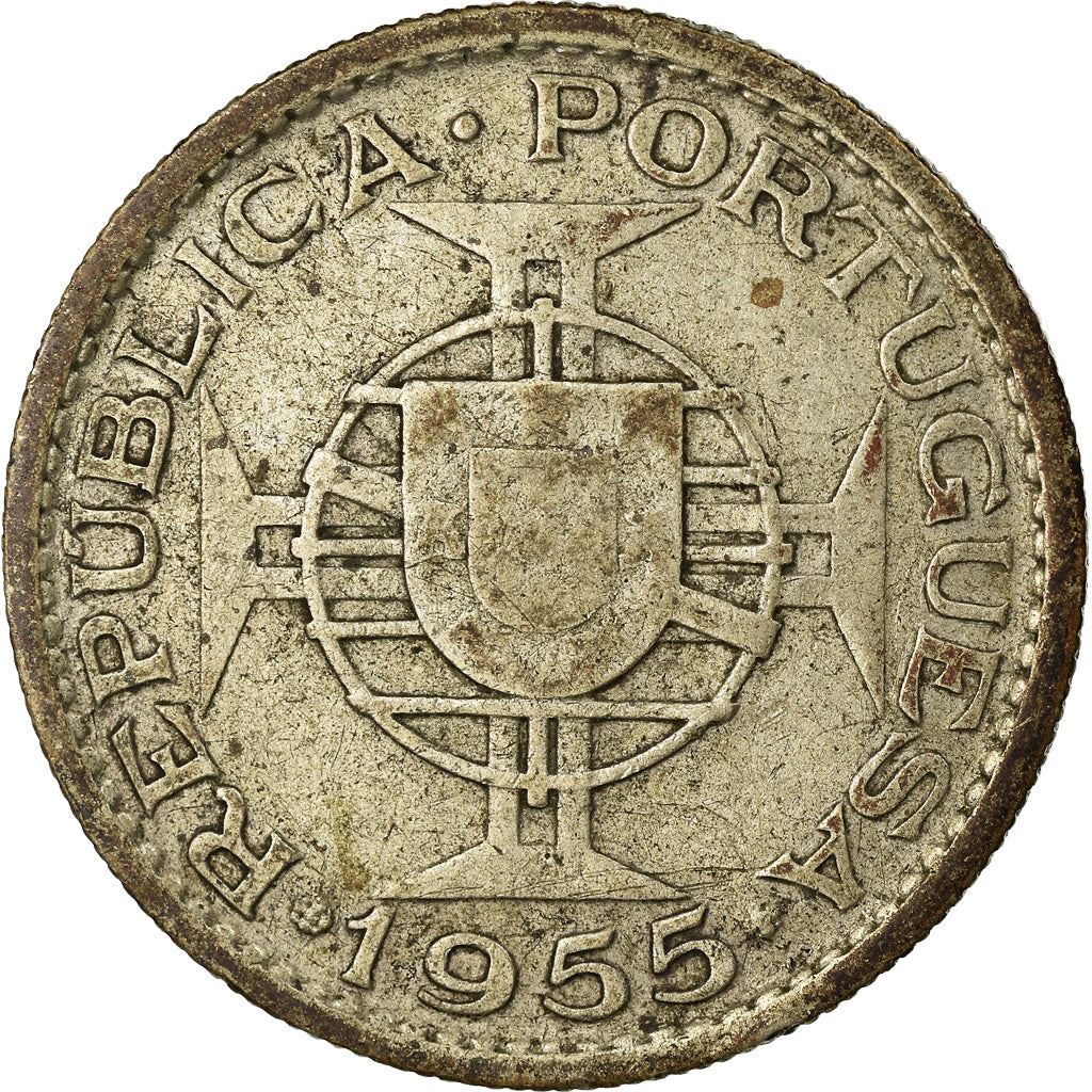 Angola | 10 Escudos Coin | Horse | Elephant | Shield | Km:73 | 1952 - 1955