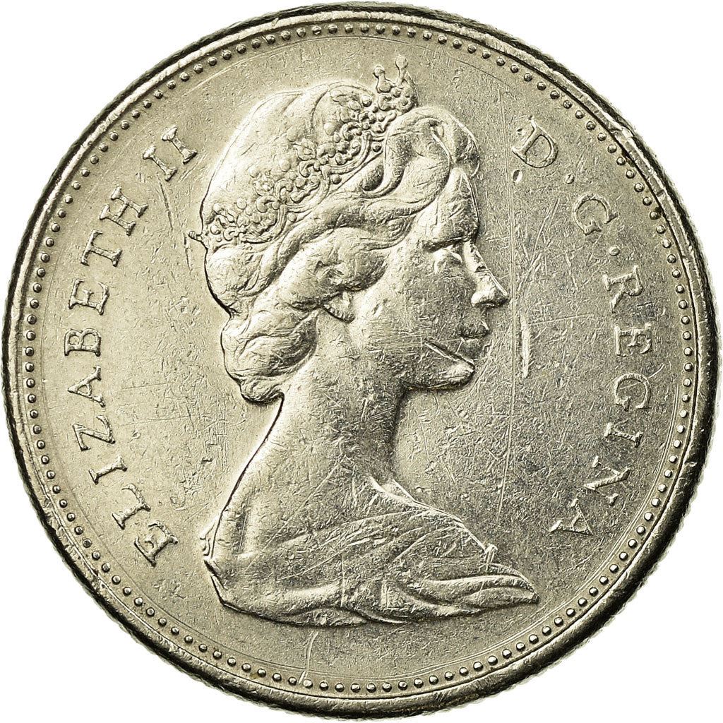 Canada | 25 cent mønt | Nikkel | 2. portræt | KM:62b | 1968-1978