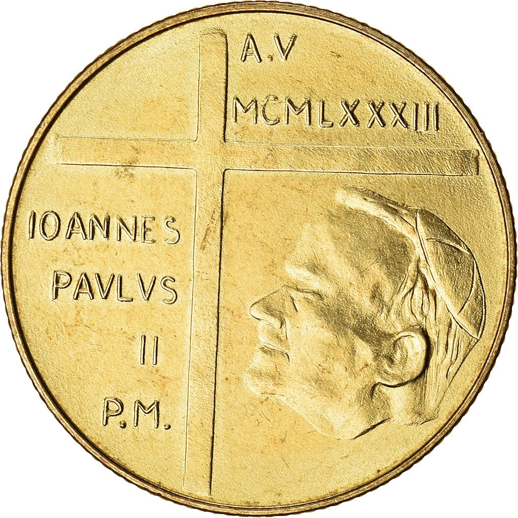 Vatican City | 200 Lire Coin | John Paul II | Km:174 | 1983