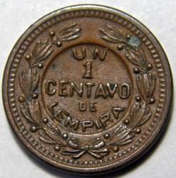 Honduras 1 Centavo Coin | Pyramid | Wreath | KM77.1 | 1935 - 1949
