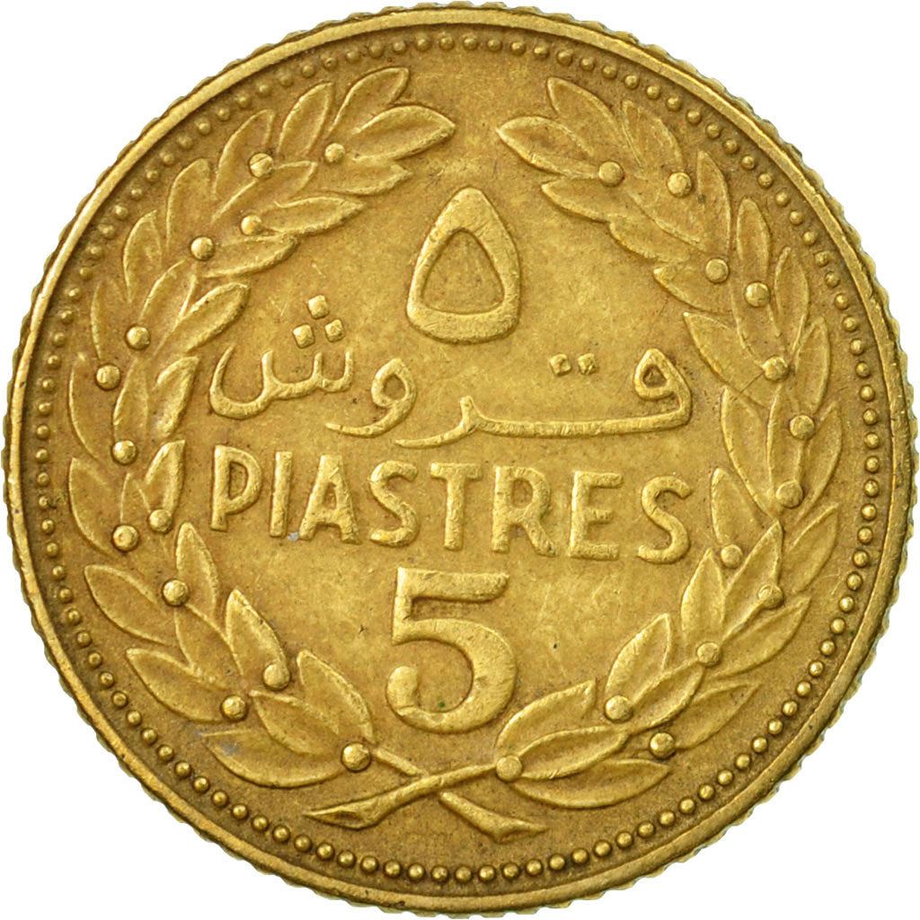 Libano moneta 5 Qirush moneta | Kedro medis | KM25 | 1968 - 1975