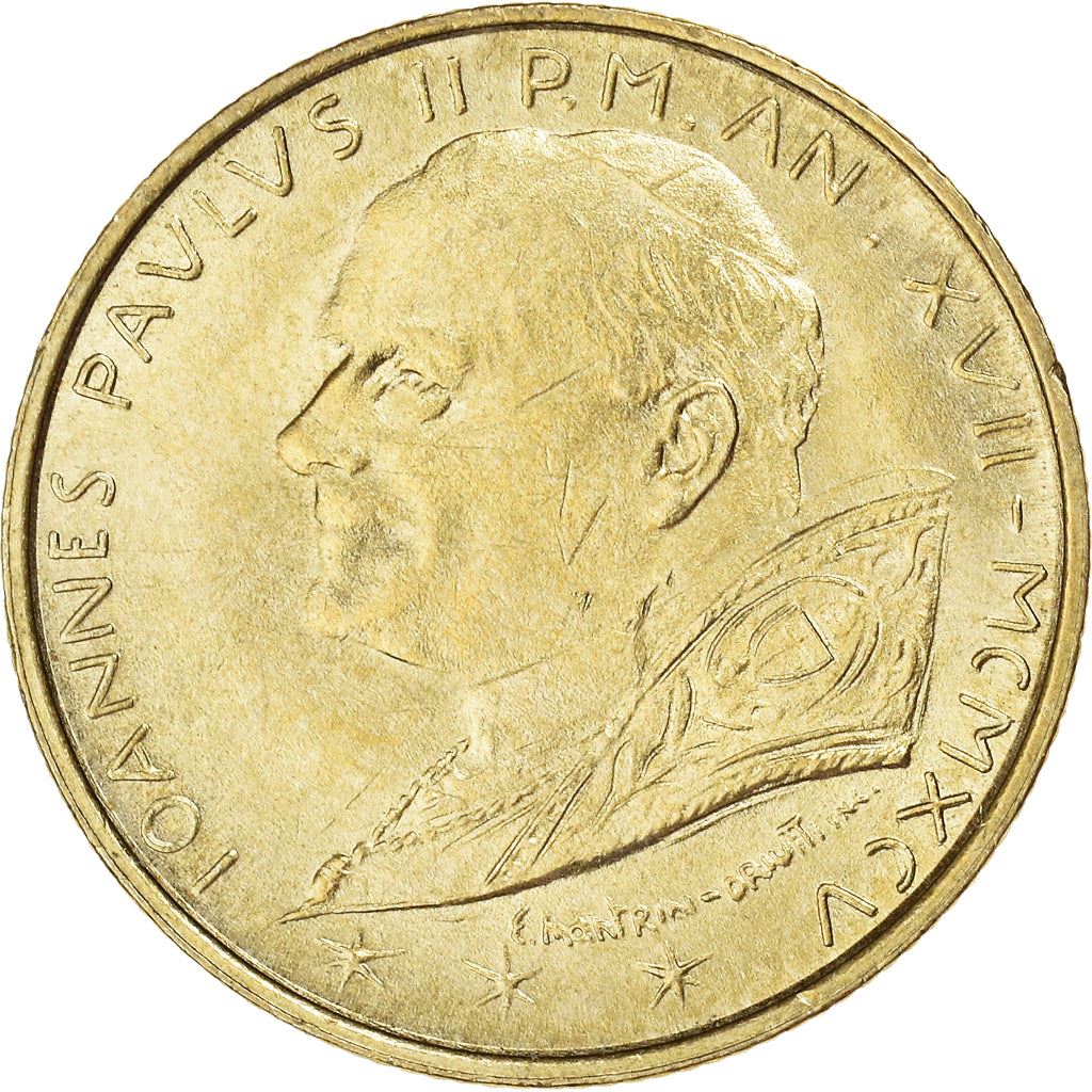 Vatican City | 200 Lire Coin | John Paul II | Km:266 | 1995