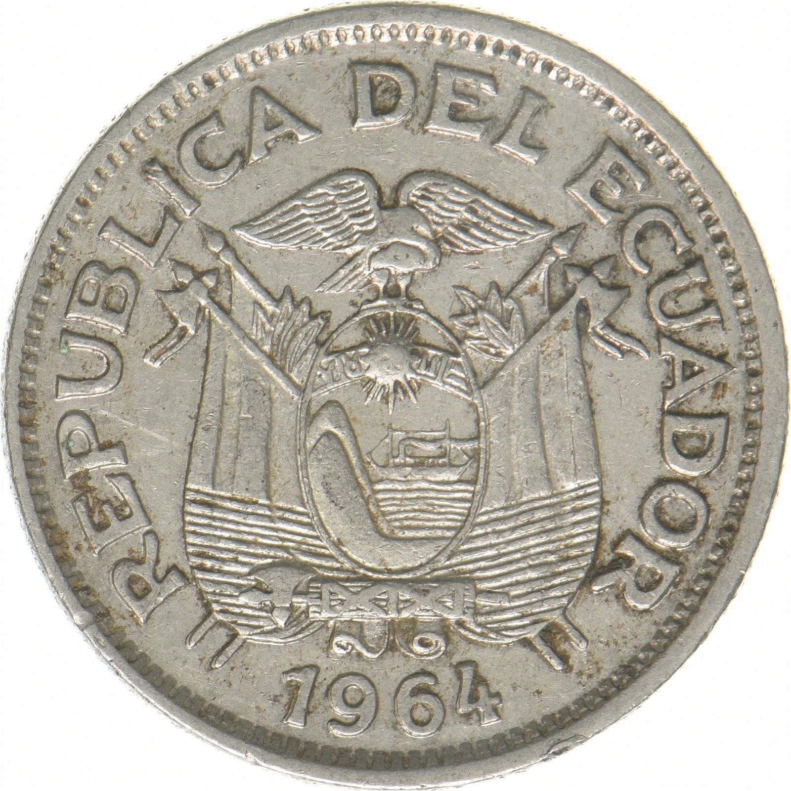 Ecuador | 1 Sucre | Antonio José de Sucre | Nickel clad steel | KM:78b | 1964-1981