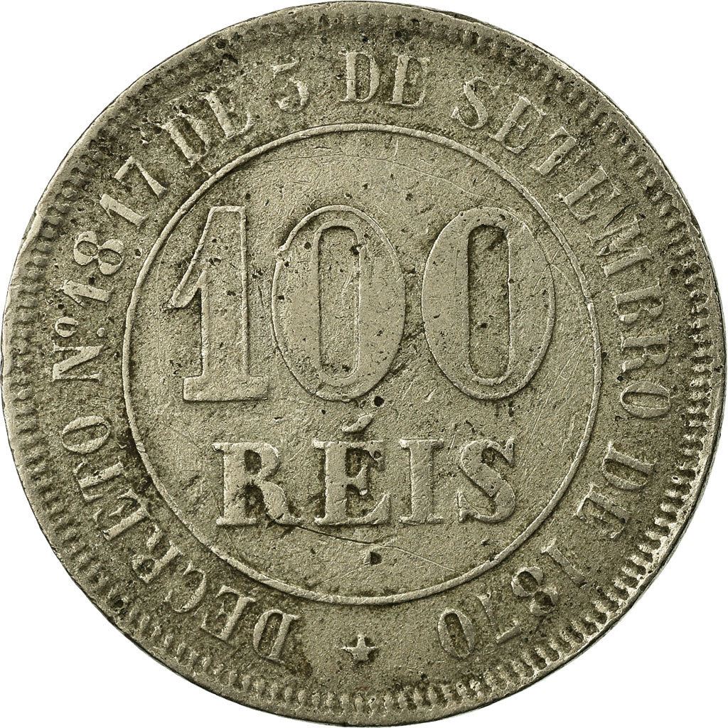 Brazil | 100 Reis Coin | Pedro II | Km:477 | 1871 - 1885